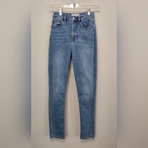 Reformation High & Skinny Crop Blue Jeans Women's Size 25 Barbados Wash